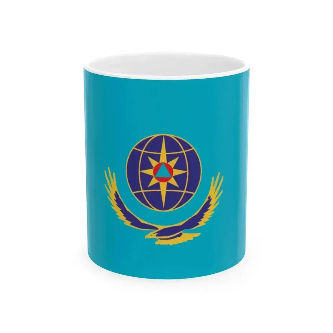 Flag of Kazakhstan Ministry of Extraordinary Situations (Kazakhstan) White Coffee Mug 11oz - Go Mug Yourself