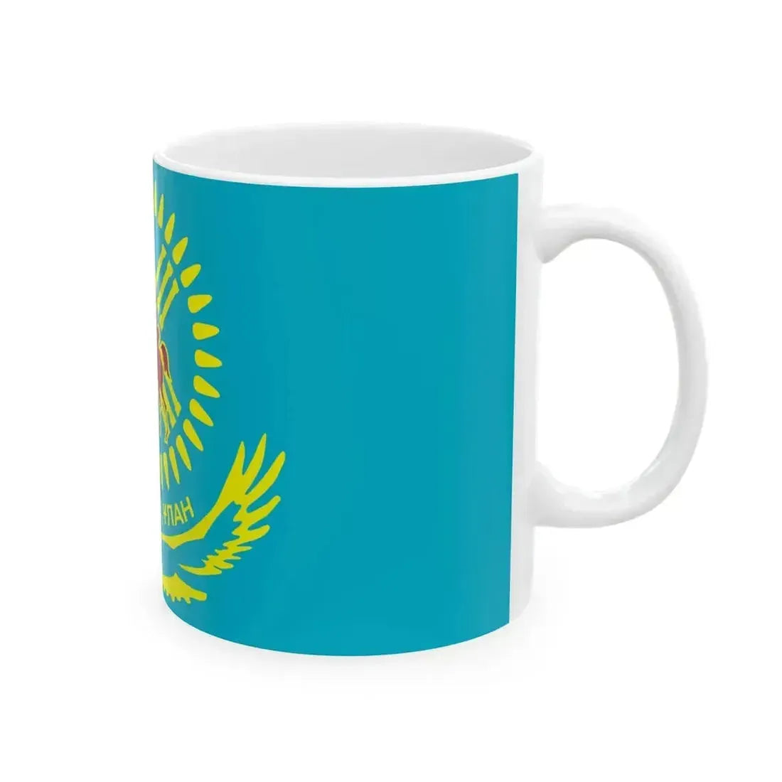 Flag of Kazakhstan National Guard (Kazakhstan) White Coffee Mug - Go Mug Yourself