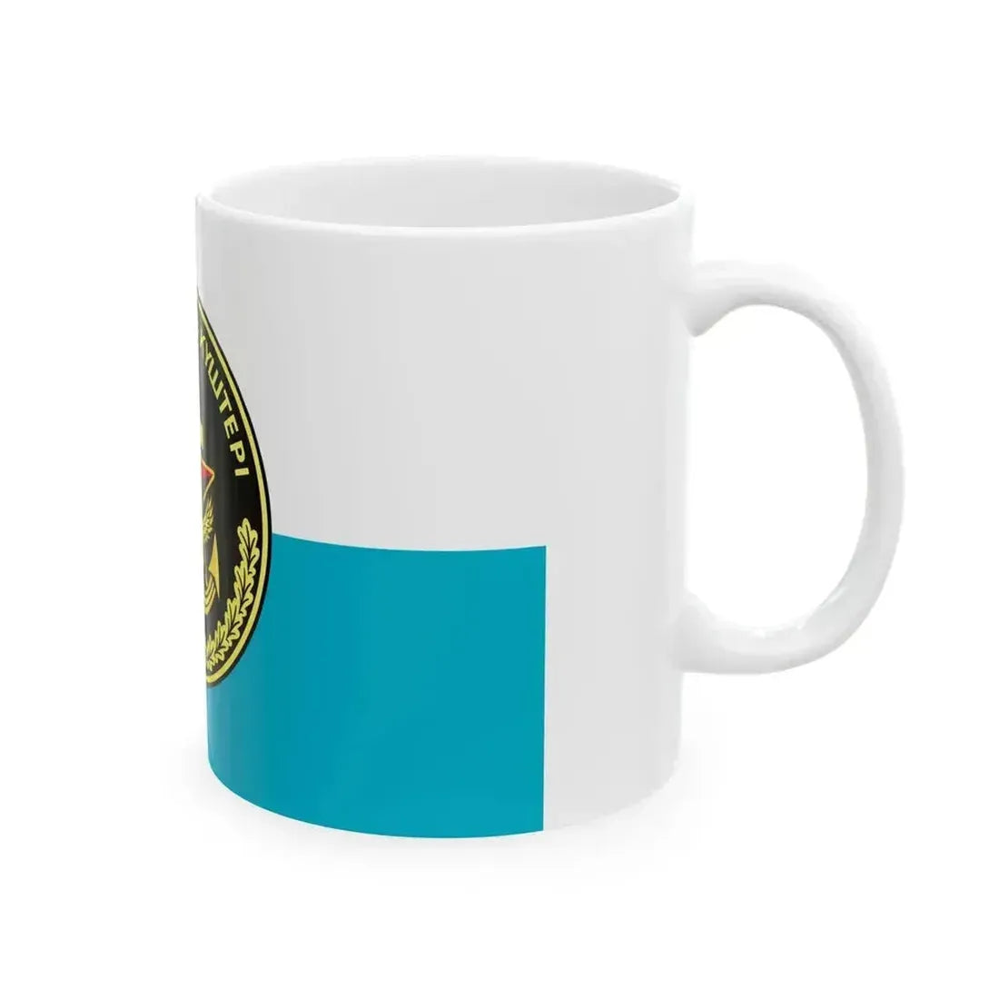 Flag of Kazakhstan Naval Infantry (Kazakhstan) White Coffee Mug - Go Mug Yourself