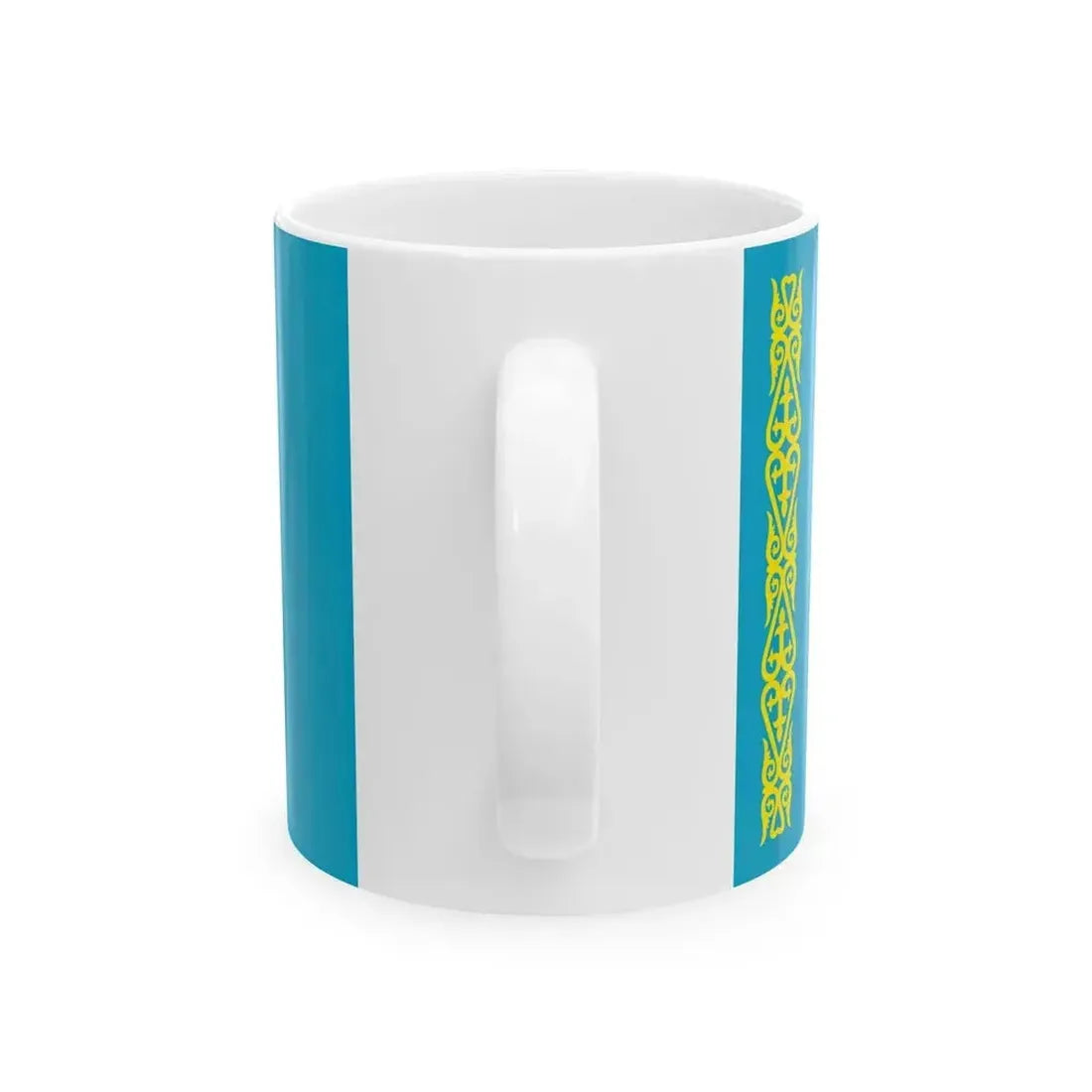 Flag of Kazakhstan President of Kazakhstan website (Kazakhstan) White Coffee Mug - Go Mug Yourself