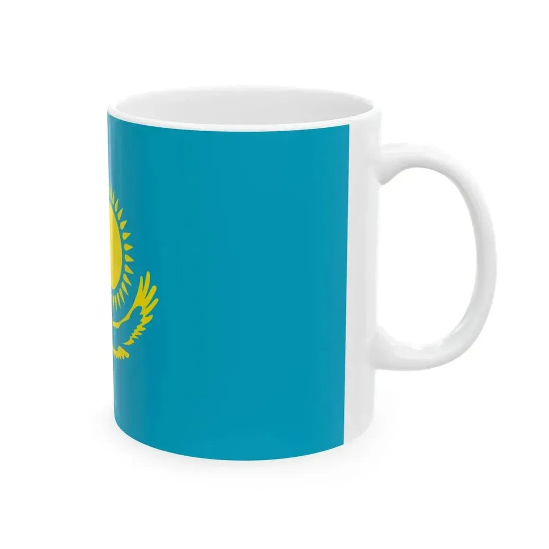 Flag of Kazakhstan President of Kazakhstan website (Kazakhstan) White Coffee Mug - Go Mug Yourself