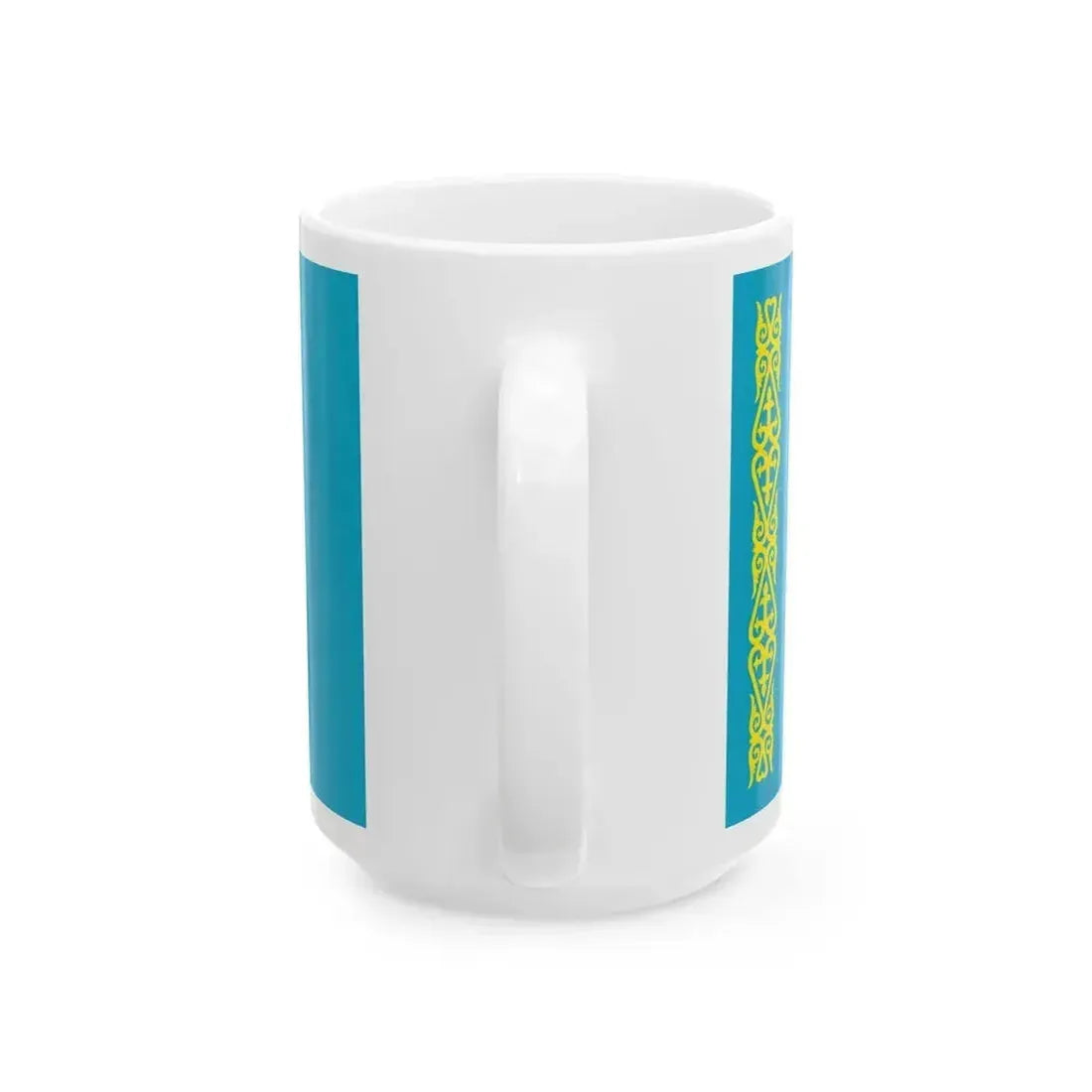 Flag of Kazakhstan President of Kazakhstan website (Kazakhstan) White Coffee Mug - Go Mug Yourself