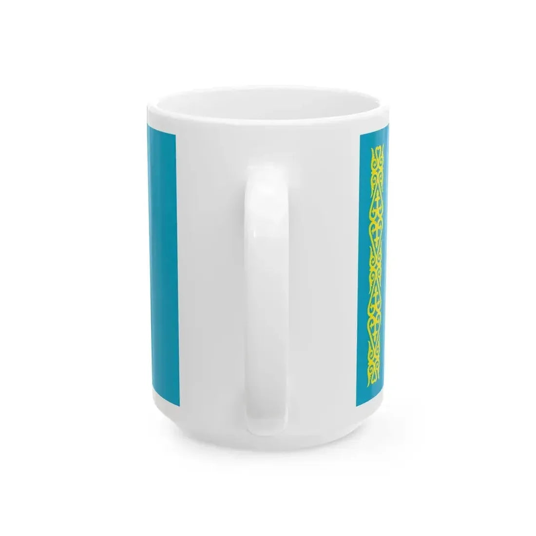 Flag of Kazakhstan President of Kazakhstan website (Kazakhstan) White Coffee Mug - Go Mug Yourself