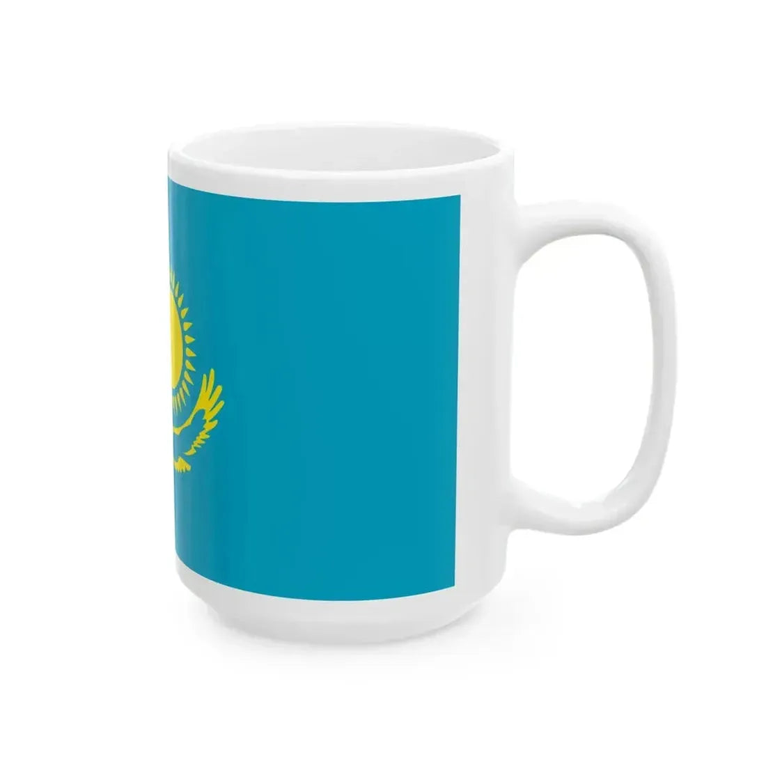 Flag of Kazakhstan President of Kazakhstan website (Kazakhstan) White Coffee Mug - Go Mug Yourself