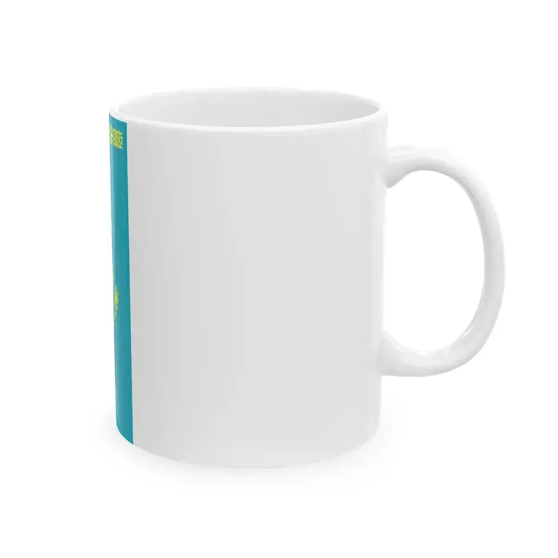 Flag of Kazakhstan vertical (Kazakhstan) White Coffee Mug - Go Mug Yourself