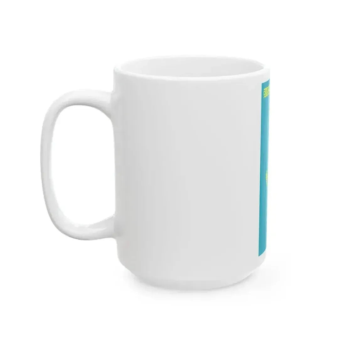 Flag of Kazakhstan vertical (Kazakhstan) White Coffee Mug - Go Mug Yourself