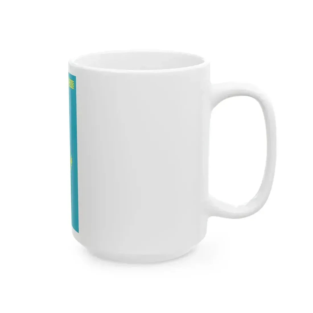 Flag of Kazakhstan vertical (Kazakhstan) White Coffee Mug - Go Mug Yourself