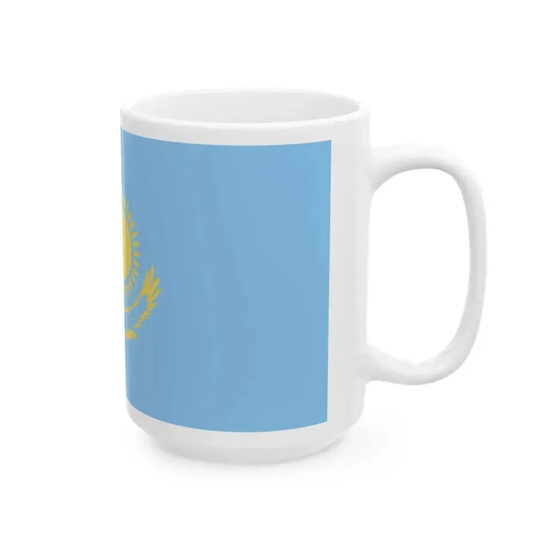 Flag of Kazakhstan WFB 2004 (Kazakhstan) White Coffee Mug - Go Mug Yourself