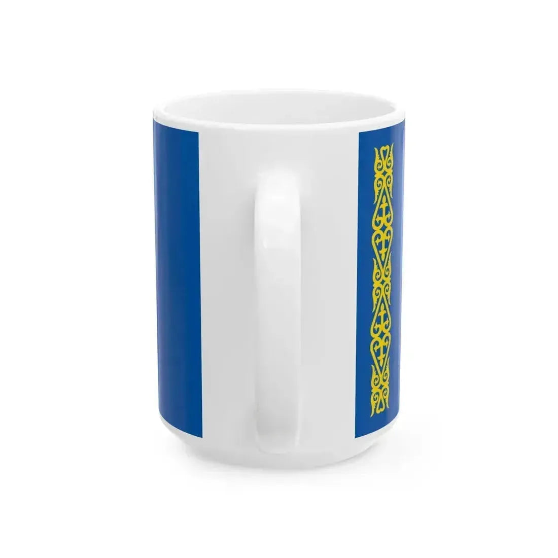 Flag of Kazakhstan WFB - RGB Scheme (Kazakhstan) White Coffee Mug - Go Mug Yourself