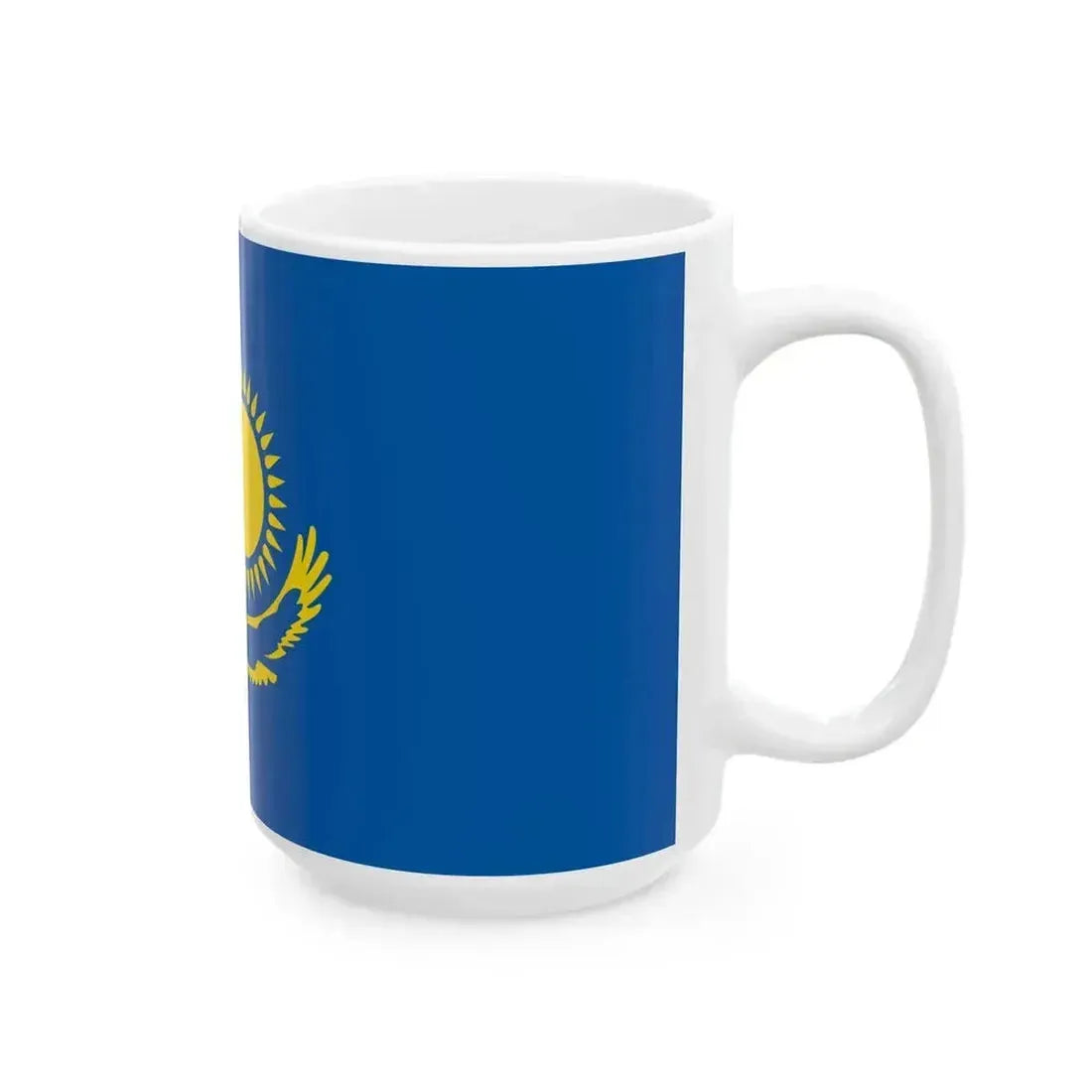Flag of Kazakhstan WFB - RGB Scheme (Kazakhstan) White Coffee Mug - Go Mug Yourself