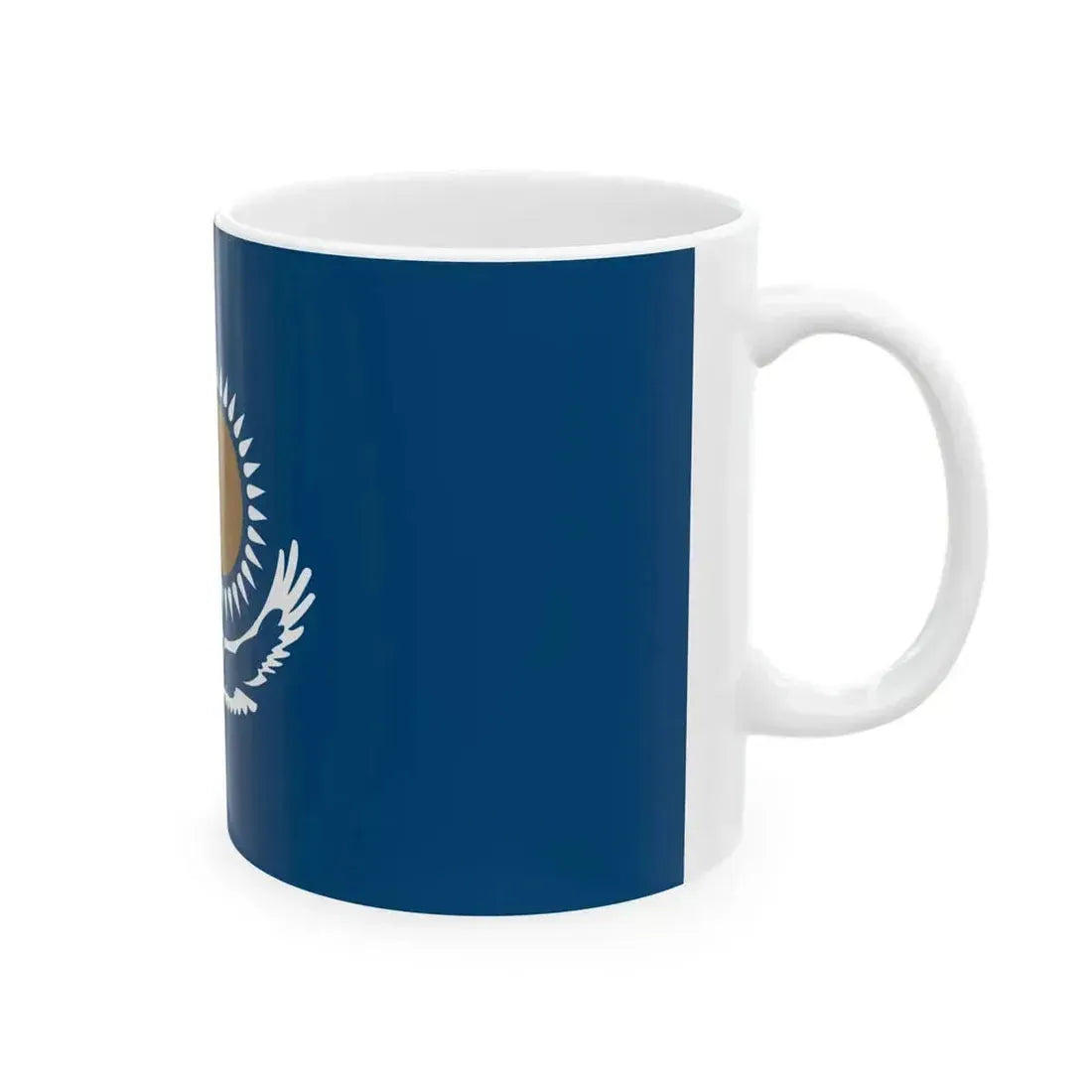 Flag of Kazakhstan WFB - RGB variant (Kazakhstan) White Coffee Mug - Go Mug Yourself