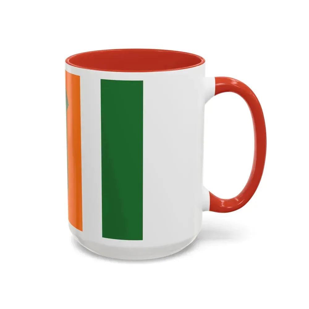 Flag of Kefar Saba Israel - Accent Coffee Mug - Go Mug Yourself