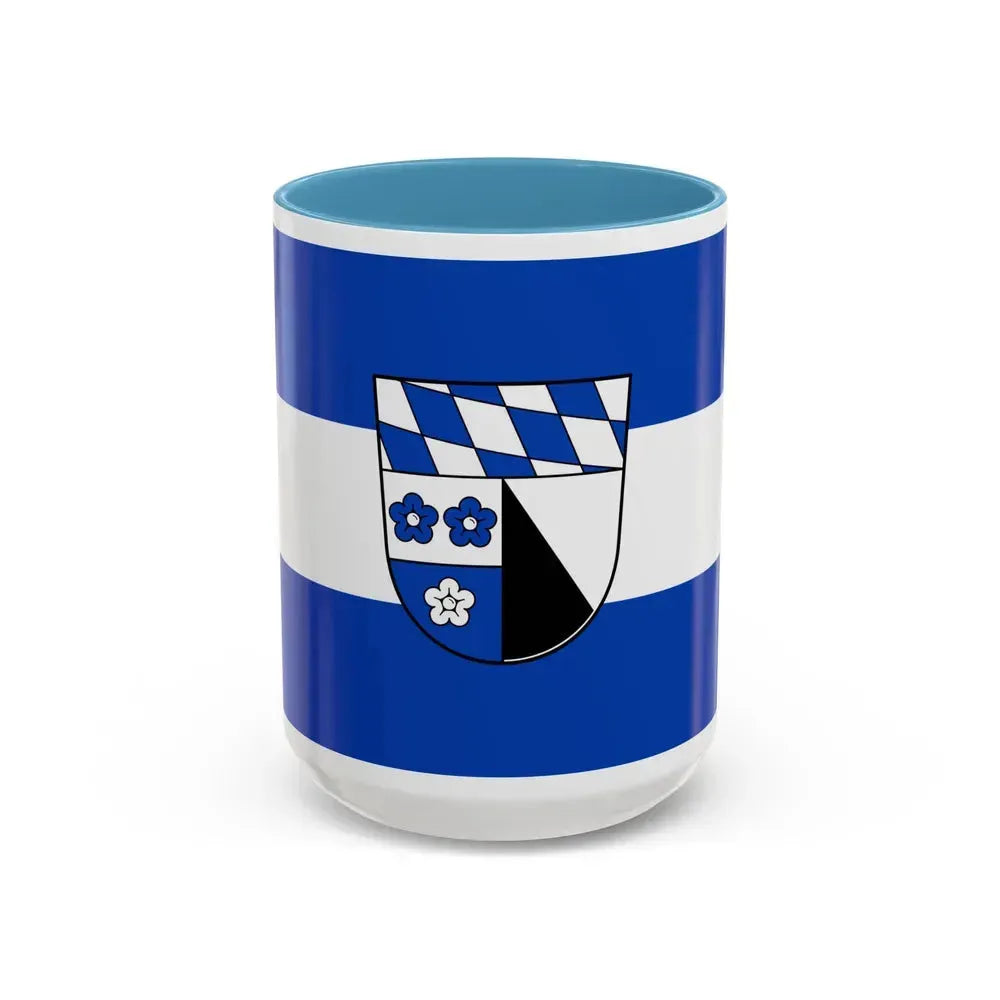 Flag of Kelheim Germany - Accent Coffee Mug 15oz Light Blue - Go Mug Yourself