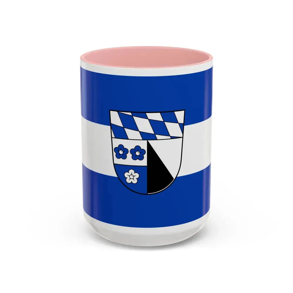 Flag of Kelheim Germany - Accent Coffee Mug 15oz Pink - Go Mug Yourself