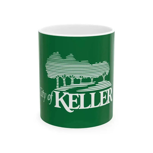 Flag of Keller (United States) White Coffee Mug 11oz - Go Mug Yourself