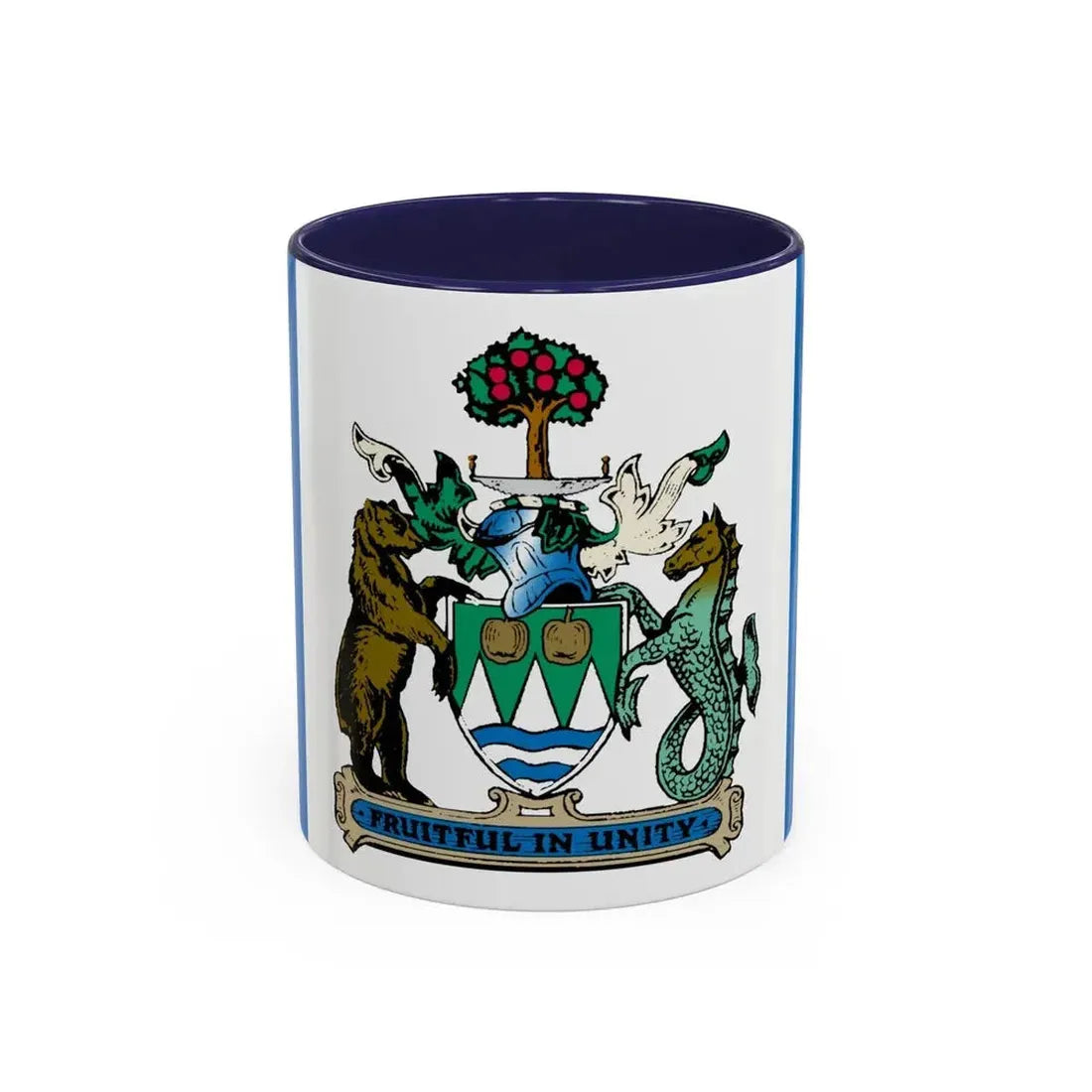 Flag of Kelowna British Columbia Canada - Accent Coffee Mug 11oz Navy - Go Mug Yourself