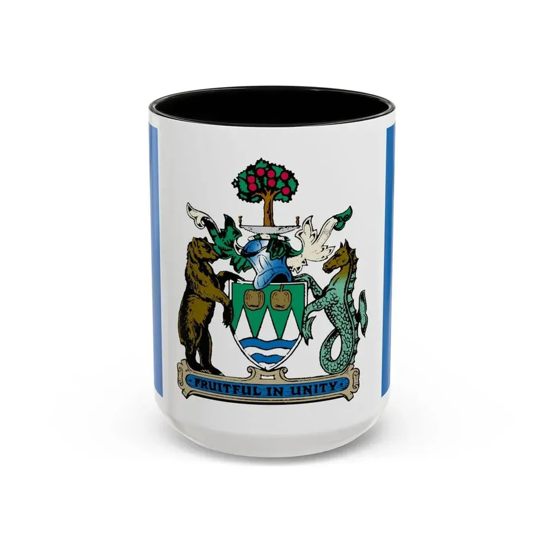 Flag of Kelowna British Columbia Canada - Accent Coffee Mug 15oz Black - Go Mug Yourself