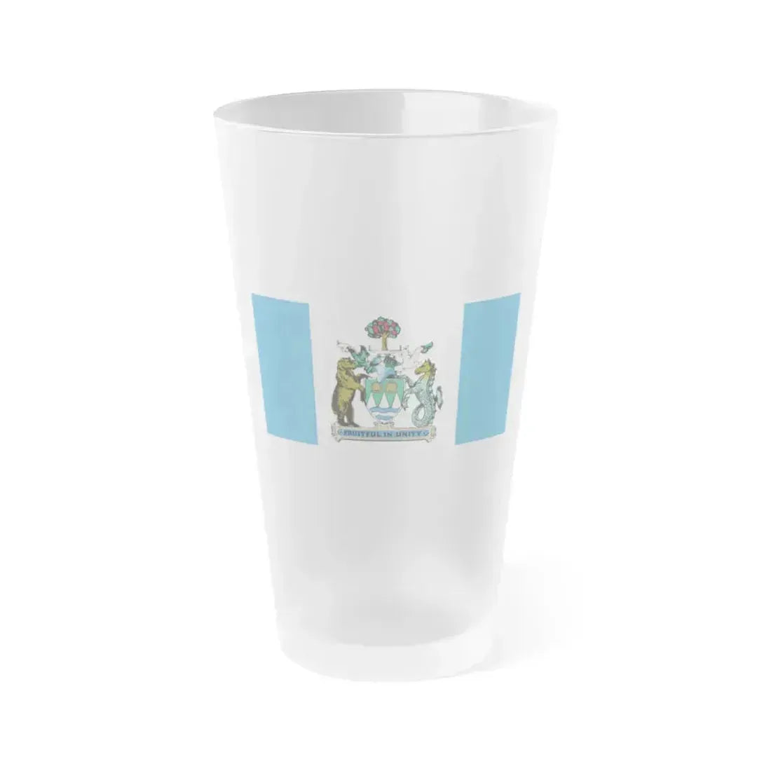 Flag of Kelowna British Columbia Canada - Frosted Pint Glass 16oz 16oz Frosted - Go Mug Yourself