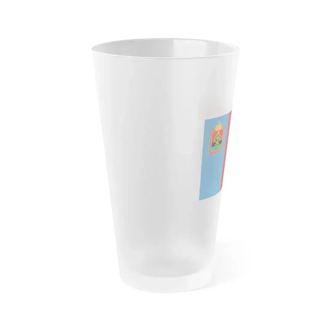 Flag of Kemerovo Oblast Russia - Frosted Pint Glass 16oz - Go Mug Yourself