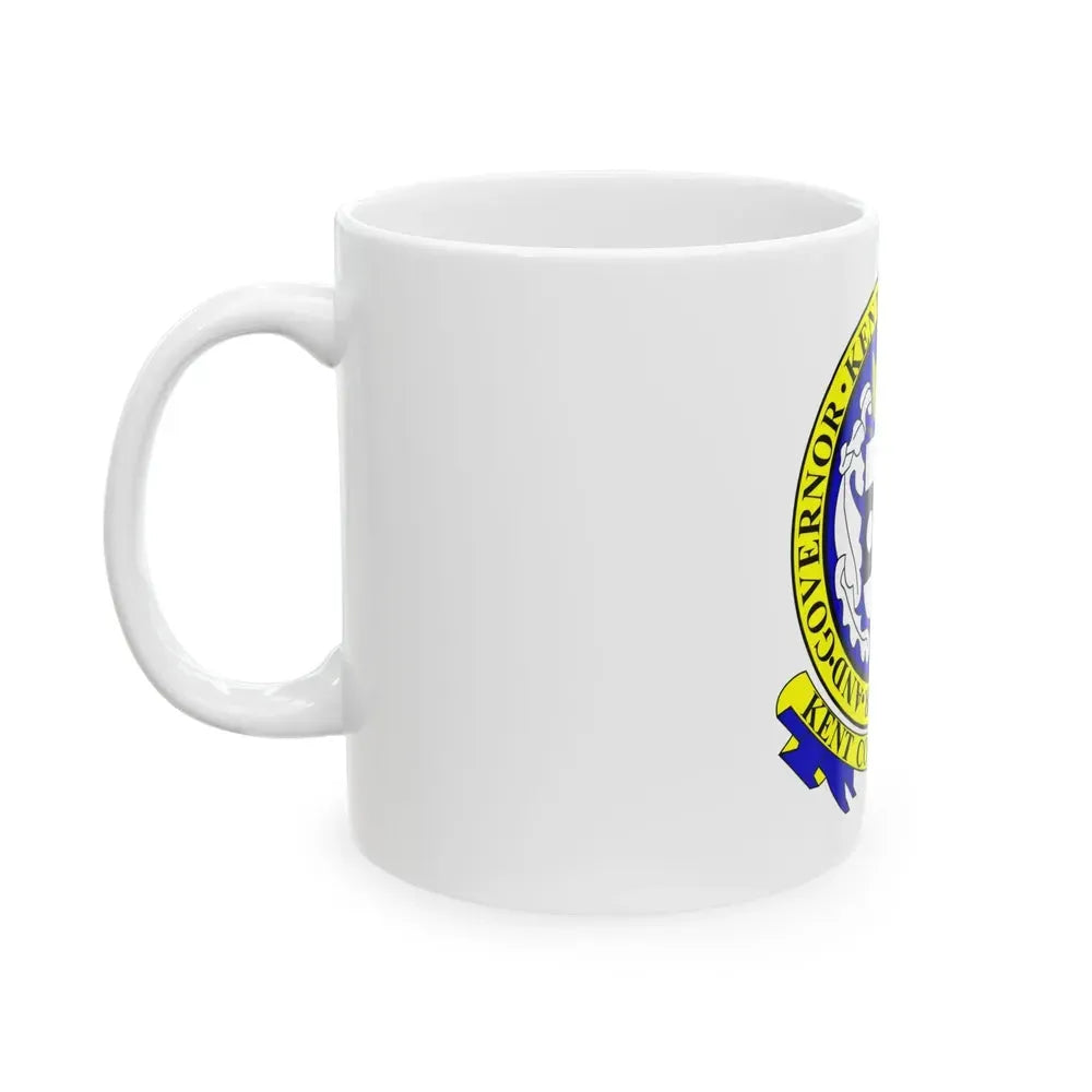 Flag of Kent County Delaware (United States) White Coffee Mug - Go Mug Yourself