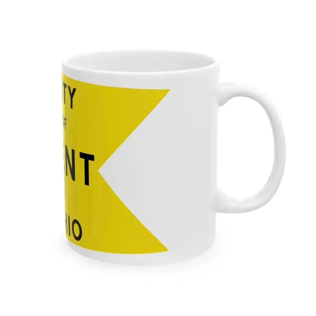 Flag of Kent Ohio 1975-2023 (United States) White Coffee Mug - Go Mug Yourself