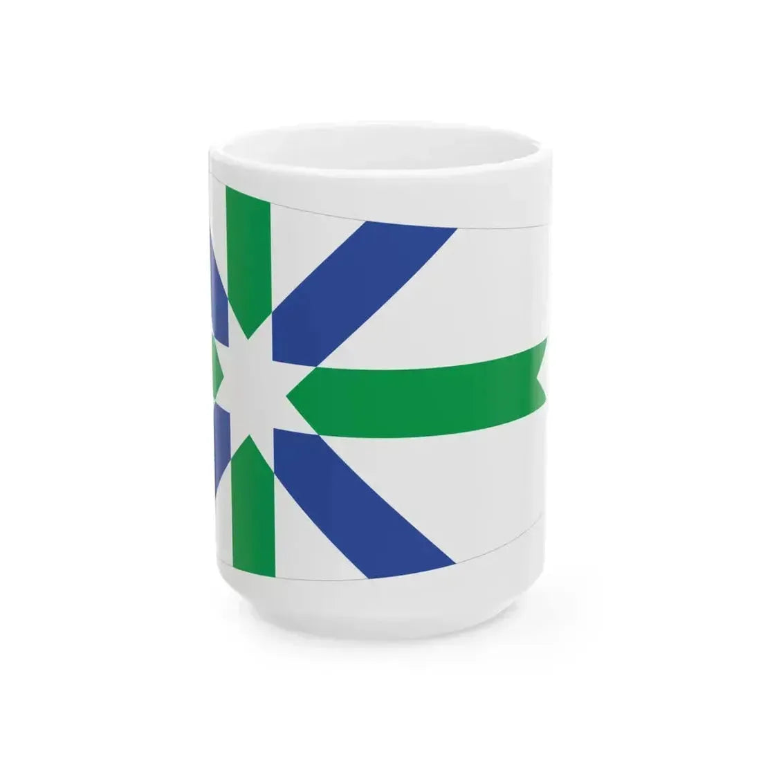 Flag of Kent Ohio (United States) White Coffee Mug 15oz - Go Mug Yourself