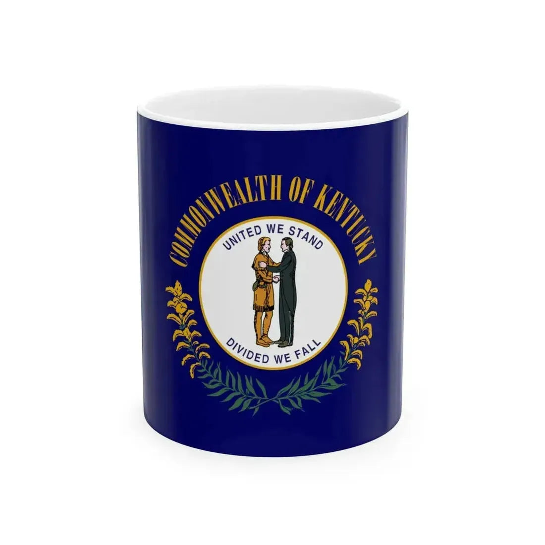Flag of Kentucky 3-2 (United States) White Coffee Mug 11oz - Go Mug Yourself