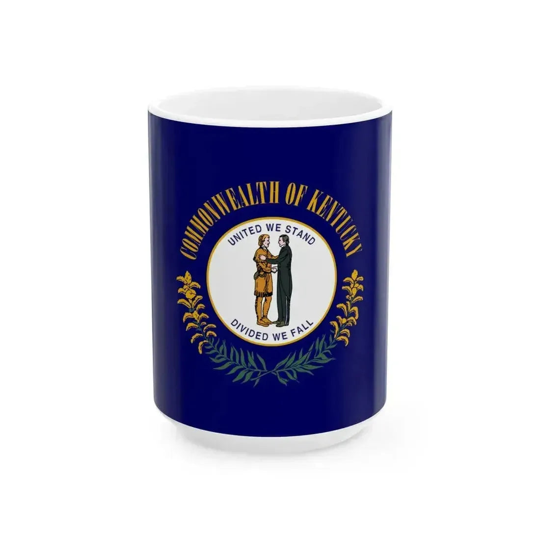 Flag of Kentucky 3-2 (United States) White Coffee Mug 15oz - Go Mug Yourself