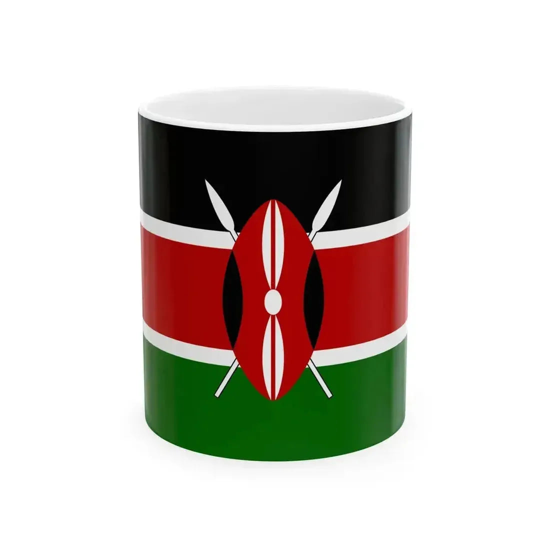 Flag of Kenya (Kenya) White Coffee Mug 11oz - Go Mug Yourself