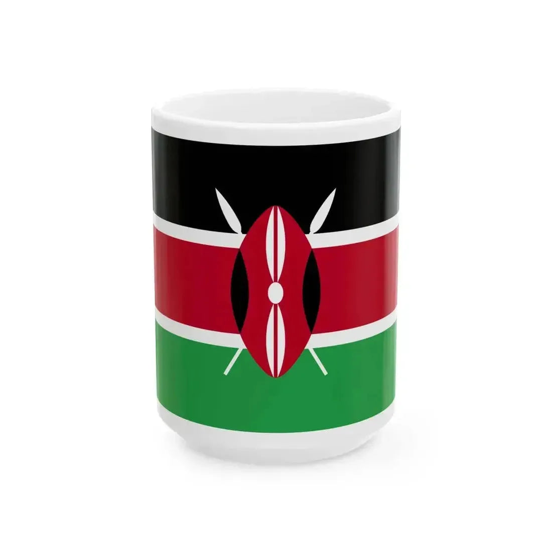 Flag of Kenya WFB 2004 (Kenya) White Coffee Mug 15oz - Go Mug Yourself