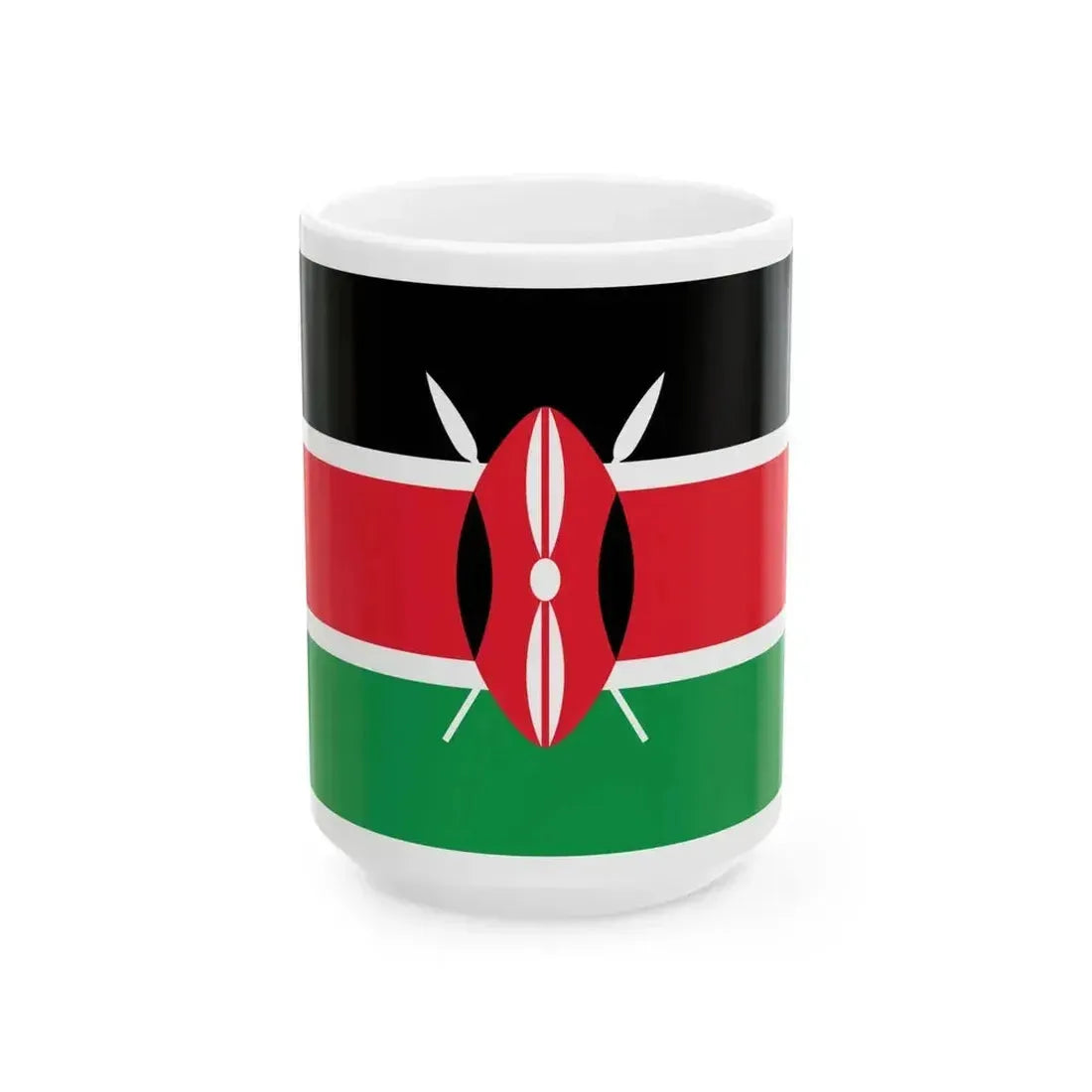 Flag of Kenya WFB (Kenya) White Coffee Mug 15oz - Go Mug Yourself