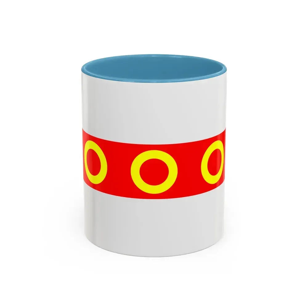 Flag of Kercem Malta - Accent Coffee Mug 11oz Light Blue - Go Mug Yourself