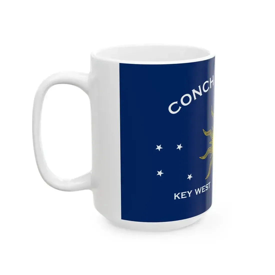 Flag of Key West Florida (United States) White Coffee Mug - Go Mug Yourself