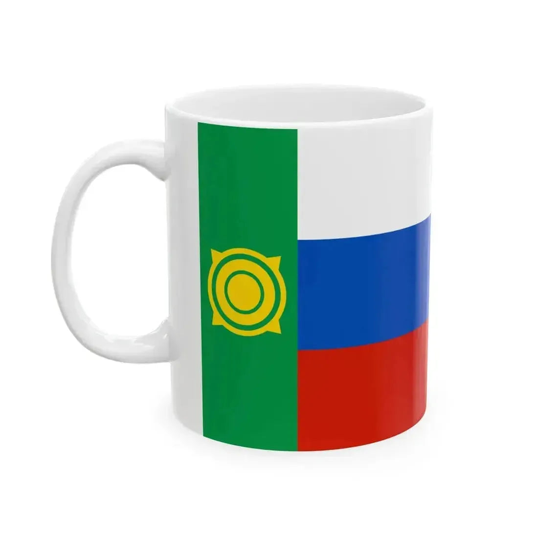 Flag of Khakassia 2002-2003 (Russia) White Coffee Mug - Go Mug Yourself