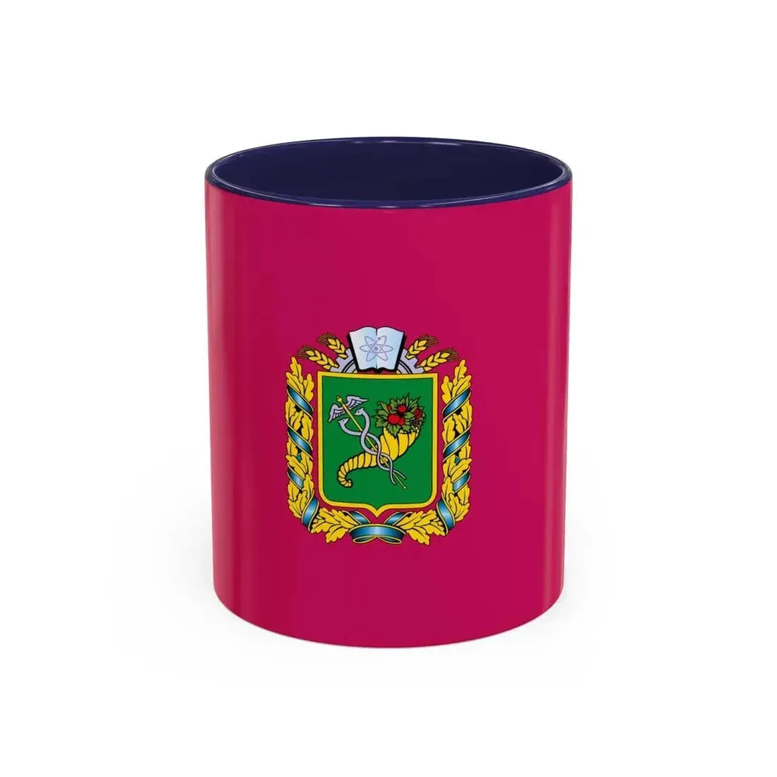 Flag of Kharkiv Oblast Ukraine - Accent Coffee Mug 11oz Navy - Go Mug Yourself