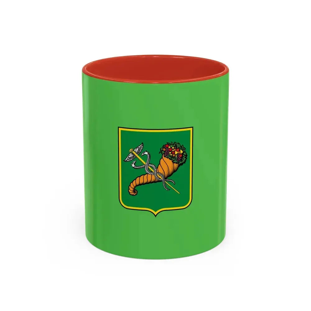 Flag of Kharkiv Ukraine - Accent Coffee Mug 11oz Red - Go Mug Yourself