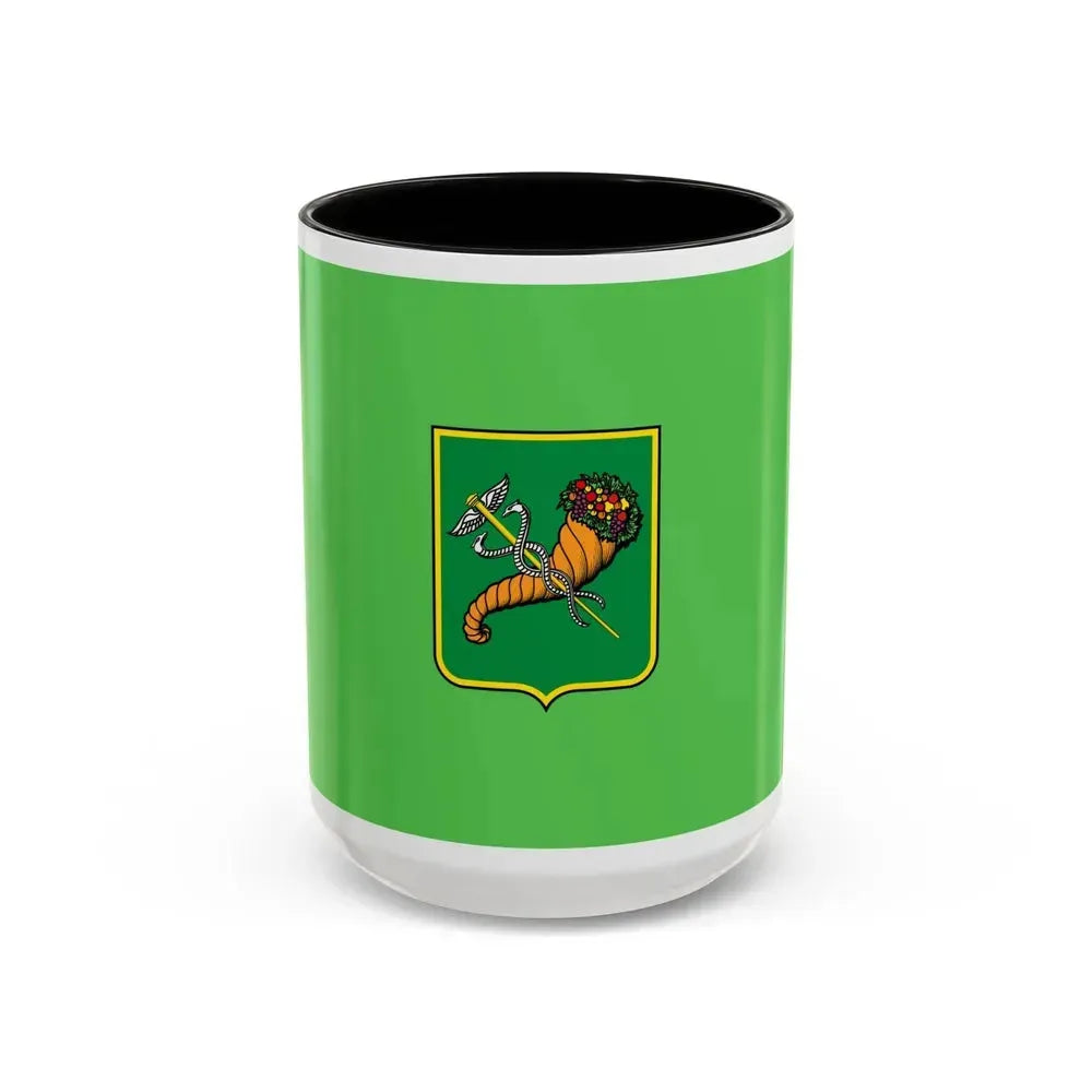 Flag of Kharkiv Ukraine - Accent Coffee Mug 15oz Black - Go Mug Yourself