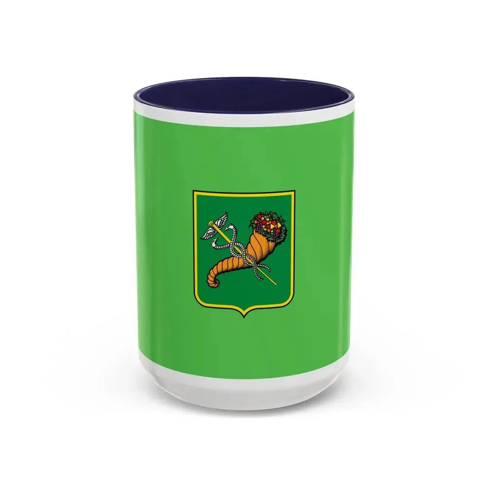Flag of Kharkiv Ukraine - Accent Coffee Mug 15oz Navy - Go Mug Yourself