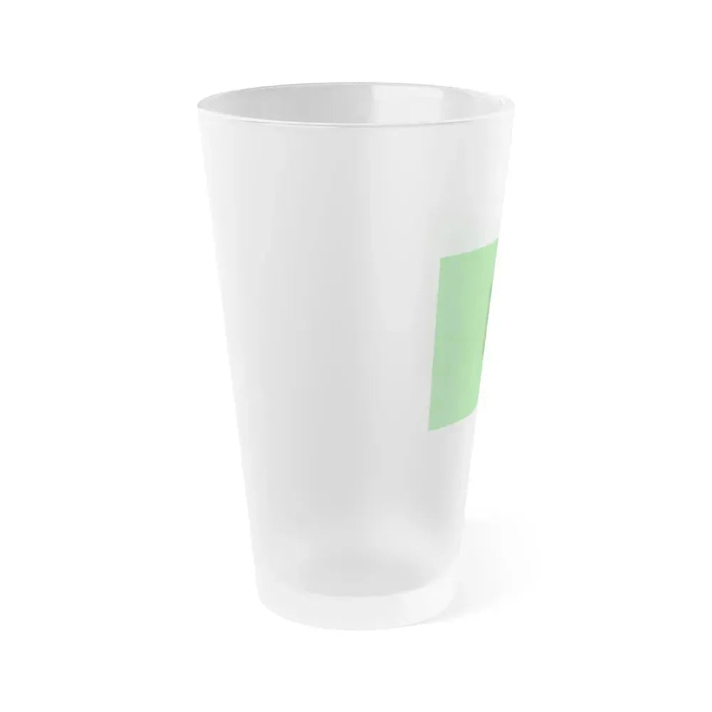 Flag of Kharkiv Ukraine - Frosted Pint Glass 16oz - Go Mug Yourself