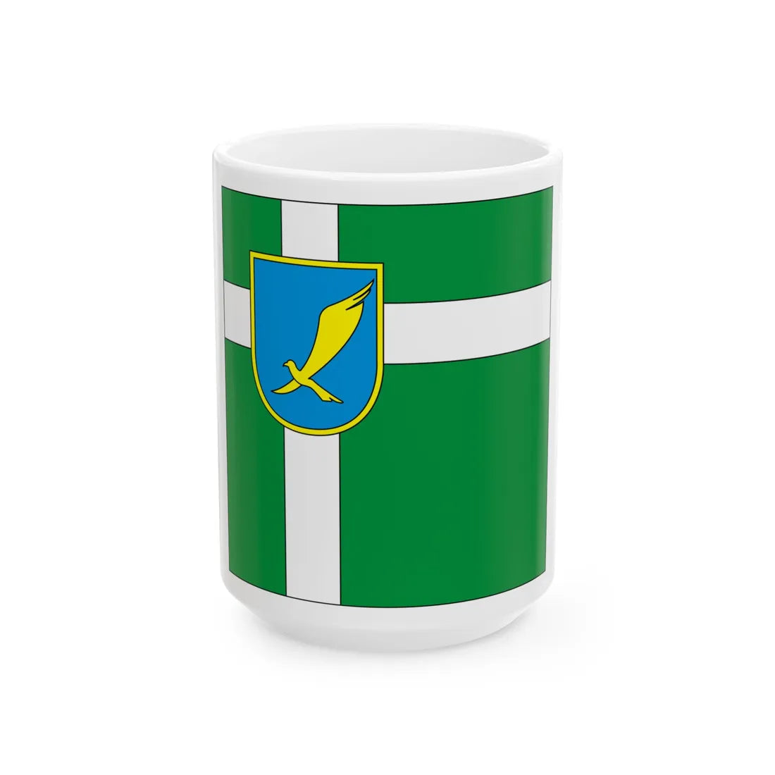 Flag of Khartsyzk (Ukraine) White Coffee Mug 15oz - Go Mug Yourself