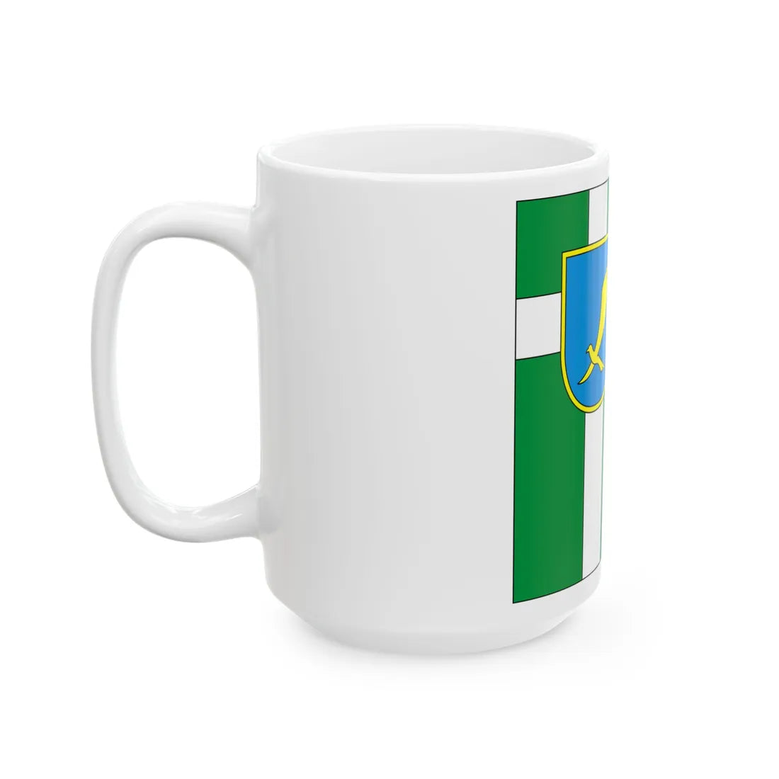 Flag of Khartsyzk (Ukraine) White Coffee Mug - Go Mug Yourself