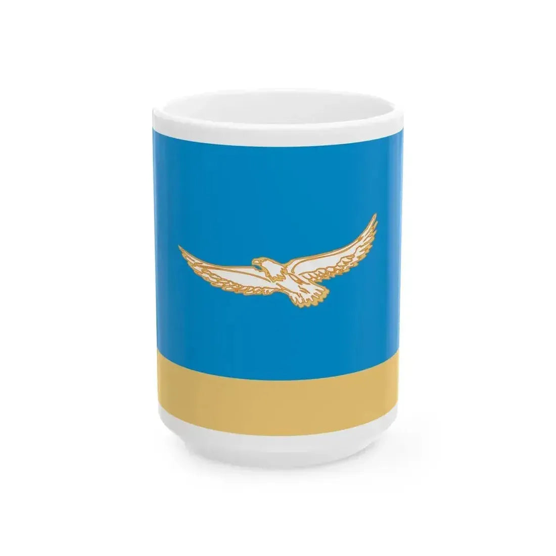 Flag of Khaybullinsky rayon (Russia) White Coffee Mug 15oz - Go Mug Yourself