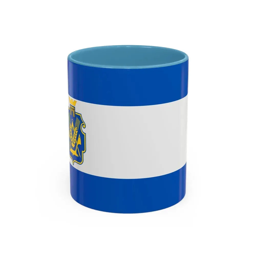 Flag of Kherson Oblast Ukraine - Accent Coffee Mug 11oz Light Blue - Go Mug Yourself