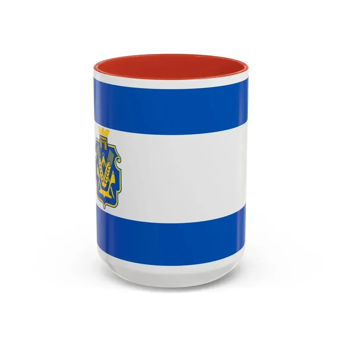 Flag of Kherson Oblast Ukraine - Accent Coffee Mug 15oz Red - Go Mug Yourself