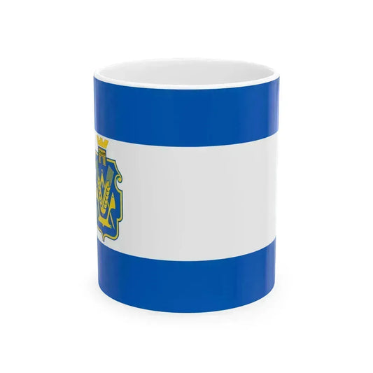 Flag of Kherson Oblast (Ukraine) White Coffee Mug 11oz - Go Mug Yourself