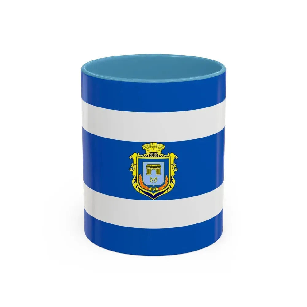 Flag of Kherson Ukraine - Accent Coffee Mug 11oz Light Blue - Go Mug Yourself