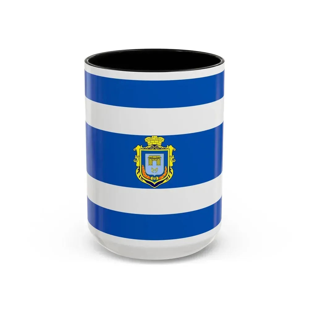 Flag of Kherson Ukraine - Accent Coffee Mug 15oz Black - Go Mug Yourself