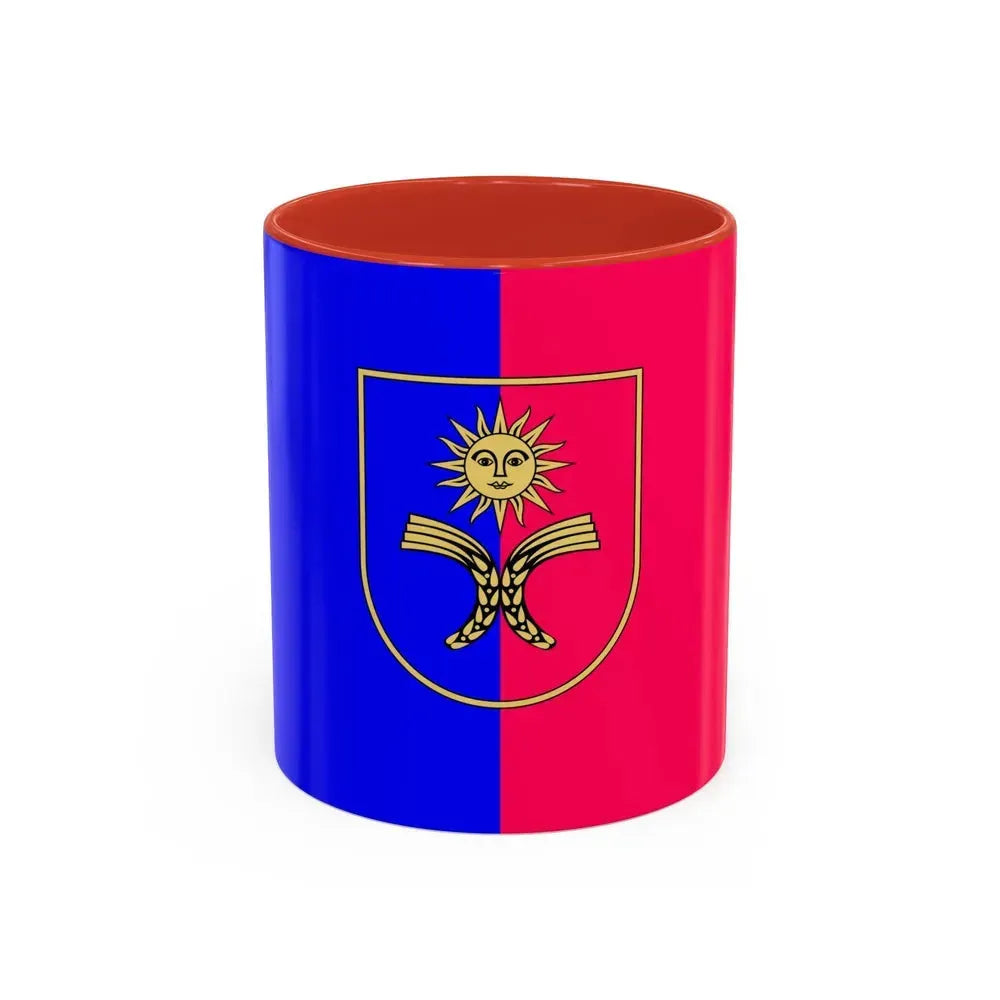 Flag of Khmelnytskyi Oblast Ukraine - Accent Coffee Mug 11oz Red - Go Mug Yourself