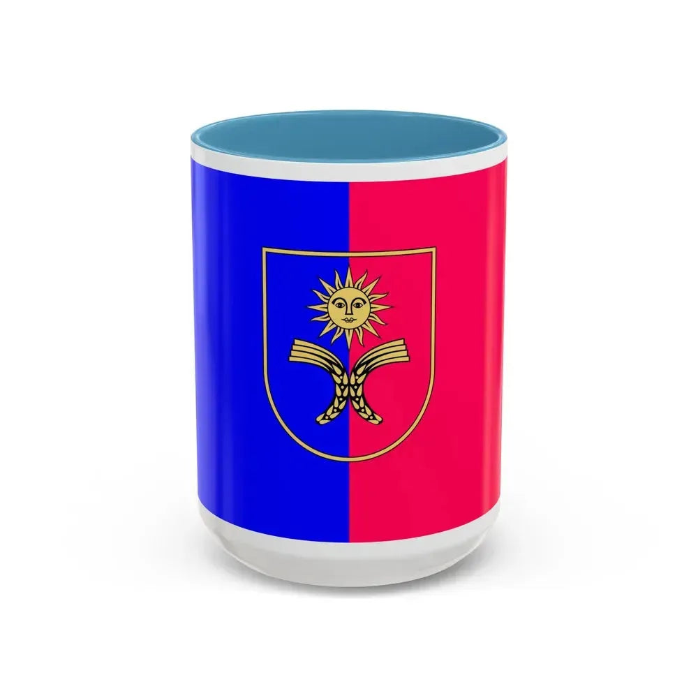 Flag of Khmelnytskyi Oblast Ukraine - Accent Coffee Mug 15oz Light Blue - Go Mug Yourself