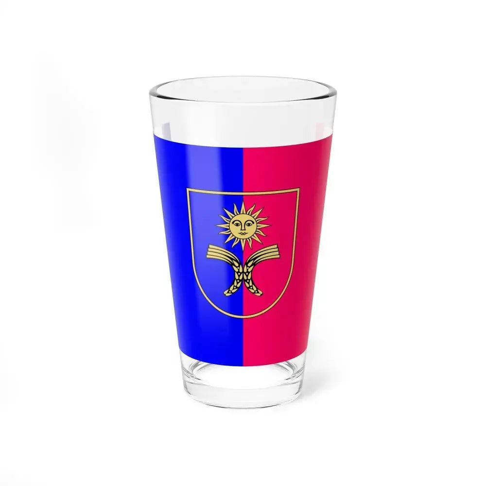 Flag of Khmelnytskyi Oblast Ukraine - Pint Glass 16oz 16oz - Go Mug Yourself